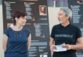 EXPOSITION - Solange Bazely et Christian Couderette, Président de Tangopostale, lors de l'inauguration d'Expoésie en juin 2015 à Toulouse © Jean-Pierre Van Loocke