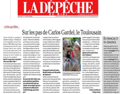 Article Depeche Carlos Gardel Visite 11062020